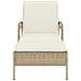 Lettino Prendisole con Cuscino Beige 63x200x81 cm in Polyrattan - Foto miniatura 4