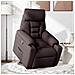 Poltrona Alzapersona Reclinabile Marrone Scuro in Tessuto - Foto miniatura 2