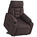 Poltrona Alzapersona Reclinabile Marrone Scuro in Tessuto - Foto miniatura 3