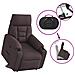 Poltrona Alzapersona Reclinabile Marrone Scuro in Tessuto - Foto miniatura 8