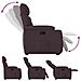 Poltrona Alzapersona Reclinabile Marrone Scuro in Tessuto - Foto miniatura 9