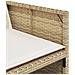 Set da Pranzo da Giardino 17 pz con Cuscini Beige in Polyrattan - Foto miniatura 9