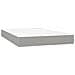 Giroletto a Molle con Materasso Grigio Chiaro 120x200cm Tessuto - Foto miniatura 5