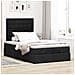 Struttura Letto Pouf con Materasso Nero 120x200 cm in Tessuto - Foto miniatura 4