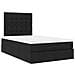 Struttura Letto Pouf con Materasso Nero 120x200 cm in Tessuto - Foto miniatura 7