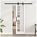 "Porta Scorrevole  con Set di Ferramenta ""ORKDAL"" Bianco in Legno Massello e Vetro, Porta Interna  con Vetro ""ORKDAL"" Bianca 61x198,5x4 cm" - Foto miniatura 2