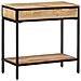 Tavolo Consolle 70x35x70 Cm In Legno Massello Di Mango Grezzo - Foto miniatura 4