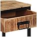 Tavolo Consolle 70x35x70 Cm In Legno Massello Di Mango Grezzo - Foto miniatura 8