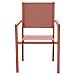 Set Di 8 Sedie In Alluminio Terracotta - Textilène Terracotta - Foto miniatura 4