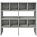 Scarpiere 2 pz Impilabili Grigio Cemento 89,5x30x40 cm - Foto miniatura 4