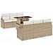Set Divano da Giardino 7 pcs Beige 100 x 55 x 73 cm Poly Rattan - Foto miniatura 1