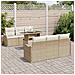 Set Divano da Giardino 7 pcs Beige 100 x 55 x 73 cm Poly Rattan - Foto miniatura 3