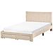 Letto Con Cassetti Contenitori Velluto Lonzac 140 X 200 Cm Beige - Foto miniatura 3