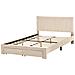 Letto Con Cassetti Contenitori Velluto Lonzac 140 X 200 Cm Beige - Foto miniatura 4