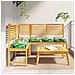 Cuscino per seduta pallet 6 pcs Multicolore 40 x 40 x 8 cm - Foto miniatura 2