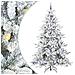 Albero di Natale Artificiale con Rami Pieghevoli Bianco 240 cm - Foto miniatura 1