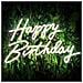 Insegna Al Neon Led Buon Compleanno - 42x26cm Luce Decorativa Per Feste Alimentata Tramite Usb - Foto miniatura 6