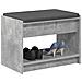 Panca per ingresso con cuscino Grigio Cemento 63 x 38 x 45 cm - Foto miniatura 3