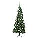 Albero di Natale Artificiale Angolare con 300 LED Verde 180 cm - Foto miniatura 3