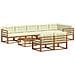Set di divani da esterno con cuscino 9 pcs Naturale e Crema - Foto miniatura 1