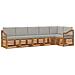 Set divani con cuscino 6 pcs Grigio Naturale e Chiaro - Foto miniatura 1