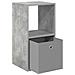 Comodino con cassetto 2 pcs Grigio cemento 35 x 32 x 68,5 cm - Foto miniatura 5