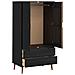 Guardaroba MOLDE Nero 90 x 55 x 175 cm Legno Massello di Pino - Foto miniatura 4