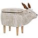 Pouf In Tessuto Beige Reindeer - Foto miniatura 13