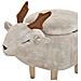 Pouf In Tessuto Beige Reindeer - Foto miniatura 14