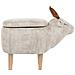 Pouf In Tessuto Beige Reindeer - Foto miniatura 2