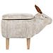 Pouf In Tessuto Beige Reindeer - Foto miniatura 4