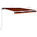 Tenda Da Sole Retrattile Manuale 300x250 Cm Arancione E Marrone - Foto miniatura 6