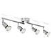 Led Riflettore Del Soffitto Bar Con 4x 3w Gu10 Lampadine Incluse E Girevoli E Disegno Della Parte Girevole Nichel Spazzolato - Foto miniatura 1