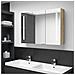 Armadietto Bagno Con Specchio E Led Rovere 89x14x62 Cm - Foto miniatura 5