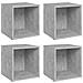 Mobili Porta TV 4pz Grigio Cemento 37x35x37cm Legno Multistrato - Foto miniatura 1