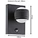 Lampada a LED da Parete Esterna con Sensore Sesimba 1 2x3,7W Nera - Foto miniatura 6