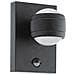 Lampada a LED da Parete Esterna con Sensore Sesimba 1 2x3,7W Nera - Foto miniatura 2