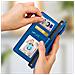 Custodia A Portafoglio Iphone 13 Multiscomparto Supporto Video Azzurra - Foto miniatura 5