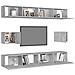 Set Mobili Tv 6 Pz Grigio Cemento In Truciolato - Foto miniatura 3