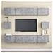Set Mobili Tv 6 Pz Grigio Cemento In Truciolato - Foto miniatura 1