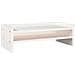 Supporto Per Monitor Bianco 50x24x16 Cm Legno Massello Di Pino - Foto miniatura 2