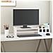 Supporto Per Monitor Bianco 50x24x16 Cm Legno Massello Di Pino - Foto miniatura 3