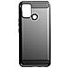 Custodia B-case Tpu Silicone Cover Case Per Oppo A15 - A15s Carbon Metal Black - Foto miniatura 2