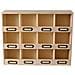 3 Armadietti Portaoggetti In Legno Con 12 Slot - Foto miniatura 1