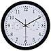 Orologio Da Parete Silenzioso Con Termometro E Igrometro, Diametro 30 Cm Black - Foto miniatura 1