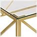 Tavolino Salotto Dorato Acciaio Inossidabile E Vetro Temperato - Foto miniatura 3
