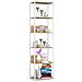 Scaffale stile loft con ripiani in legno, 6 ripiani, 50x32x192 cm, Colore Bianco e Sonoma Quercia - Foto miniatura 1