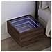Comodino Con Led Infinity Rovere Marrone 40x40x30 Cm - Foto miniatura 1