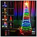 Albero Di Natale 120 Cm Cono Pieghevole 160 Led Smart Luminosi Con App Control - Foto miniatura 1