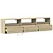 Mobile TV a Parete con LED Rovere Sonoma 180x31x45 cm - Foto miniatura 4